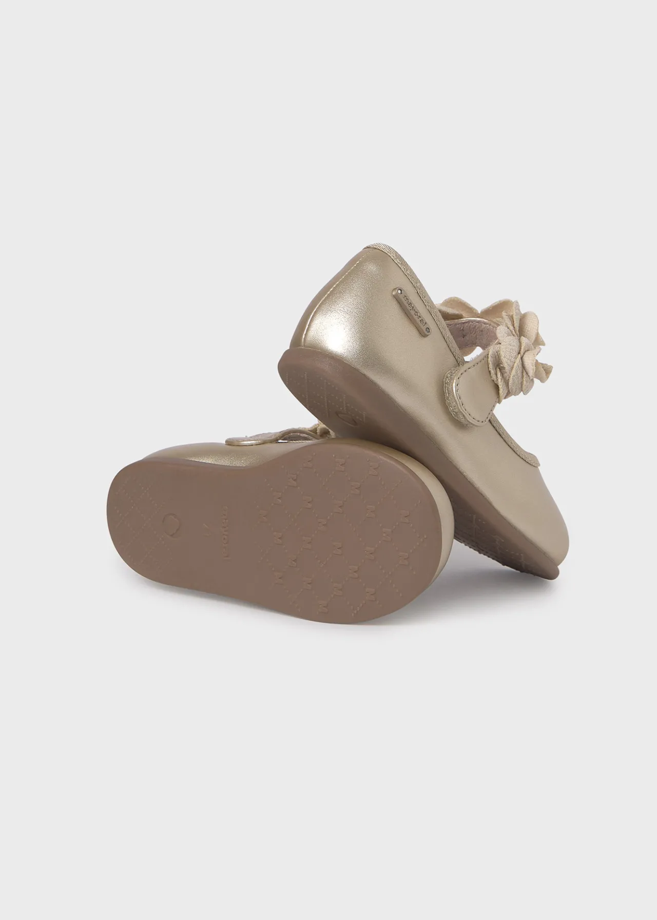 Ballerine metallizzate fiori neonata^Mayoral Cheap