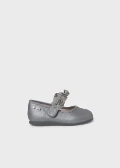 Ballerine metallizzate fiori neonata^Mayoral Online