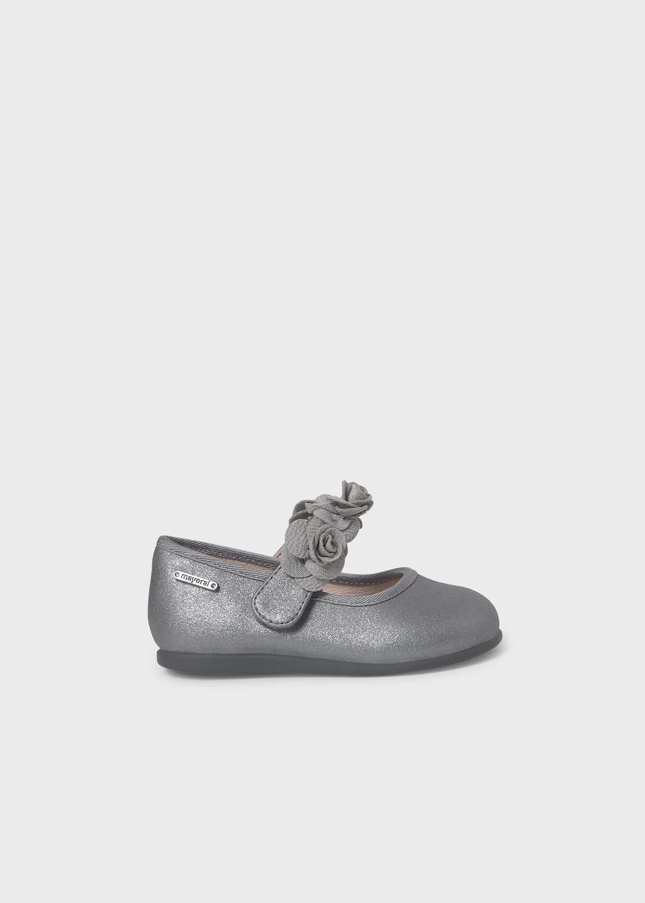 Ballerine metallizzate fiori neonata^Mayoral Online