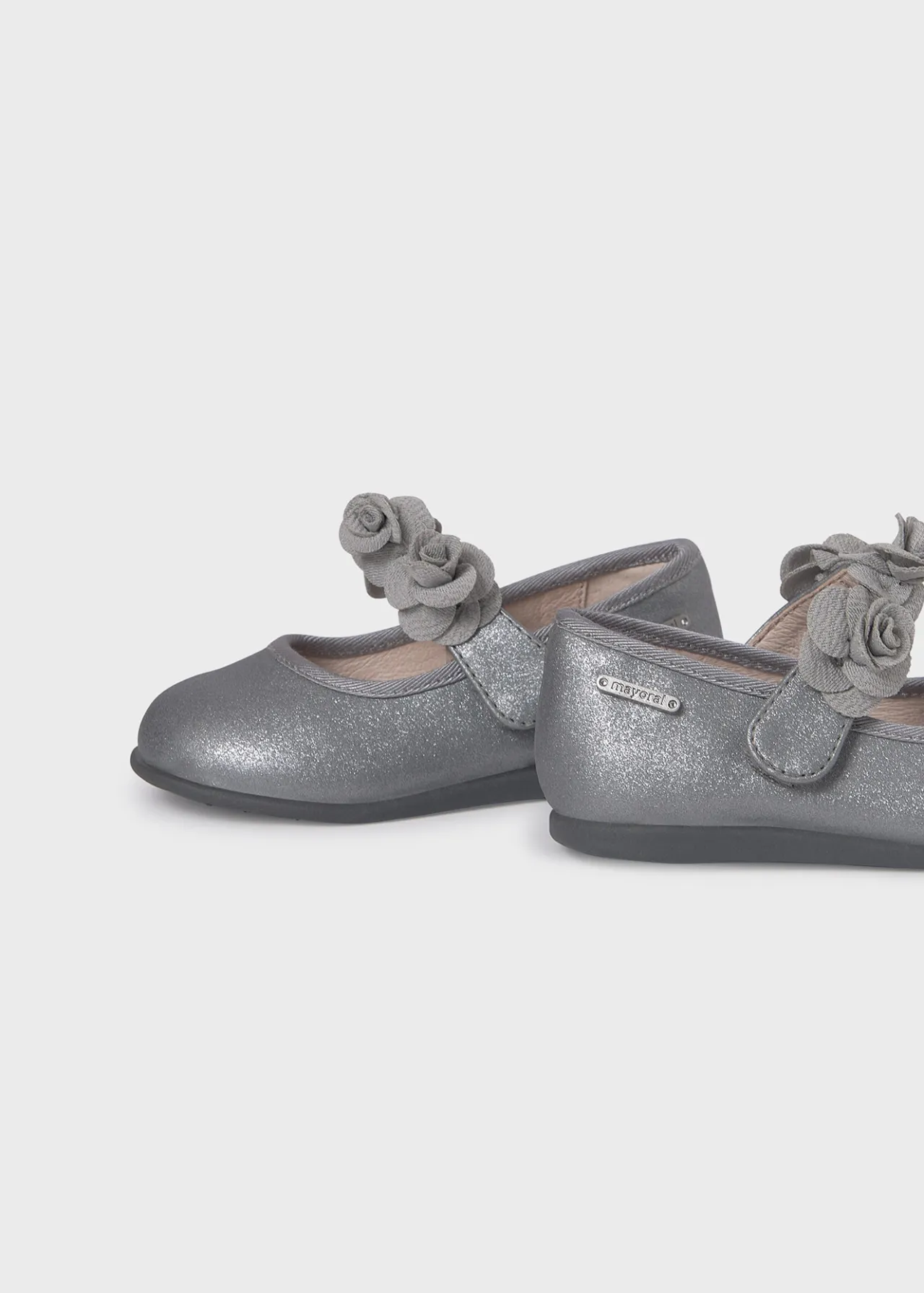 Ballerine metallizzate fiori neonata^Mayoral Online