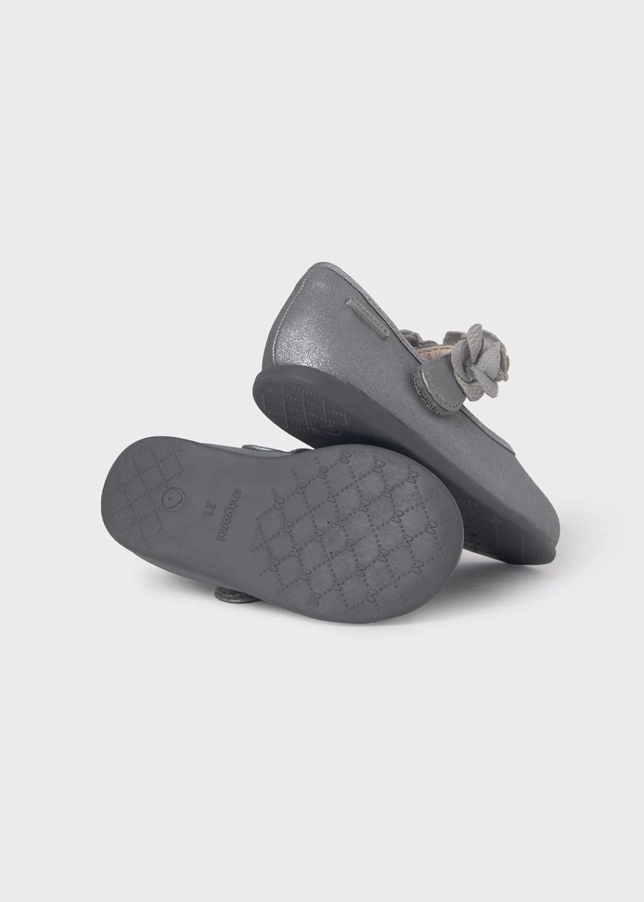 Ballerine metallizzate fiori neonata^Mayoral Online