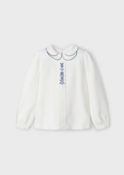 Blusa colletto ricamato bambina^Mayoral Cheap