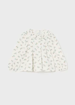 Blusa fiori colletto volant neonata^Mayoral Shop