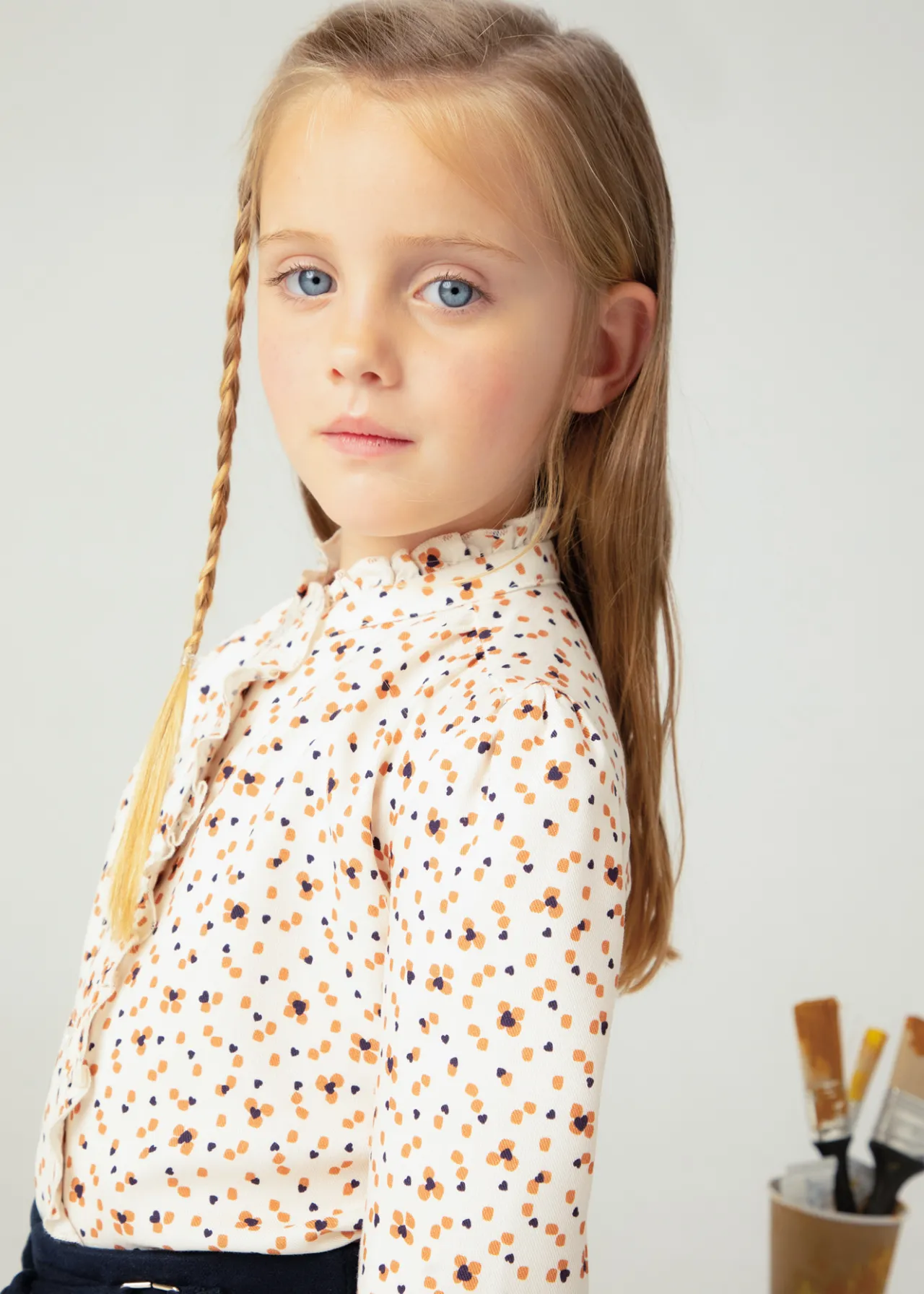 Blusa stampata volant bambina^Mayoral Flash Sale