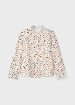 Blusa stampata volant bambina^Mayoral Flash Sale