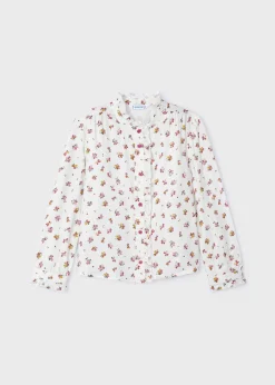 Blusa stampata volant bambina^Mayoral New