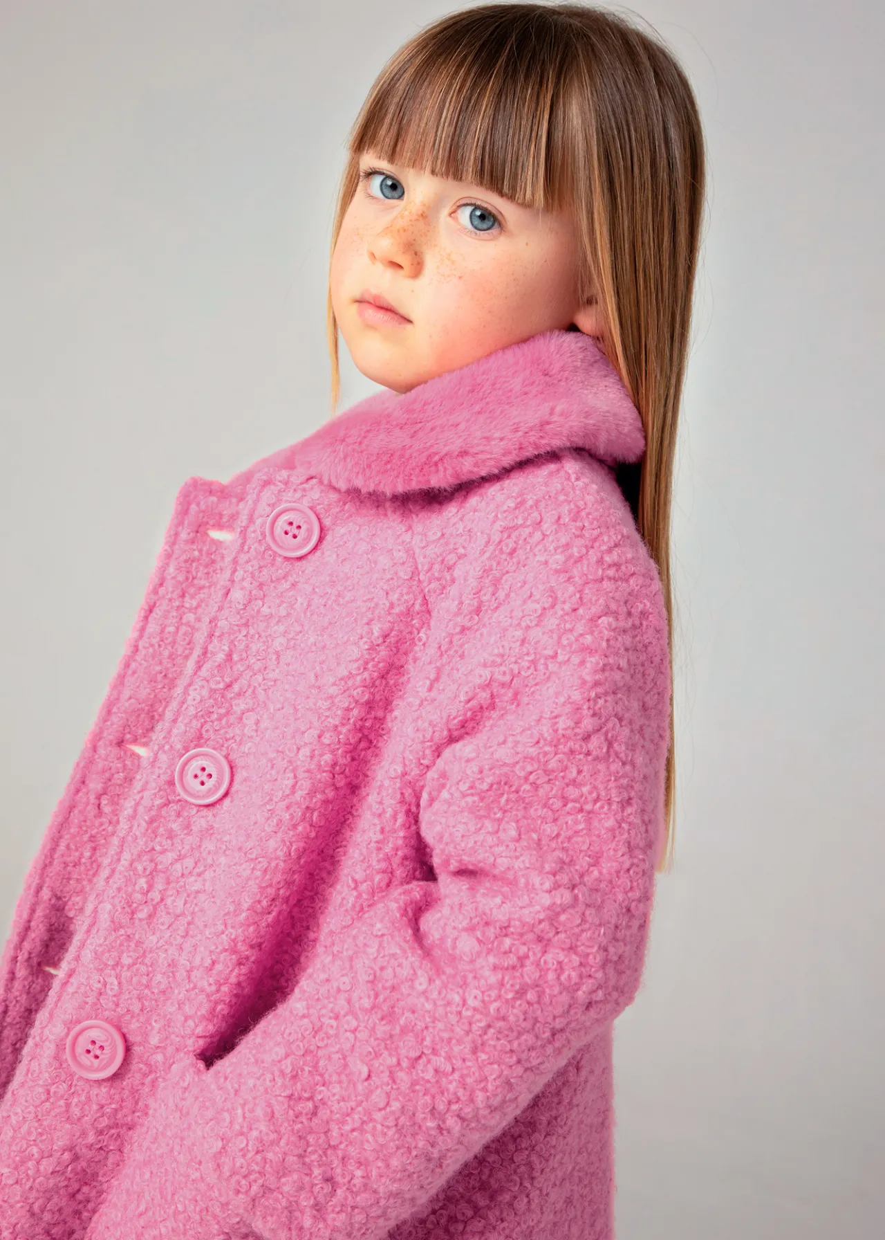 Capotto colletto pellicciotto bambina^Mayoral Best