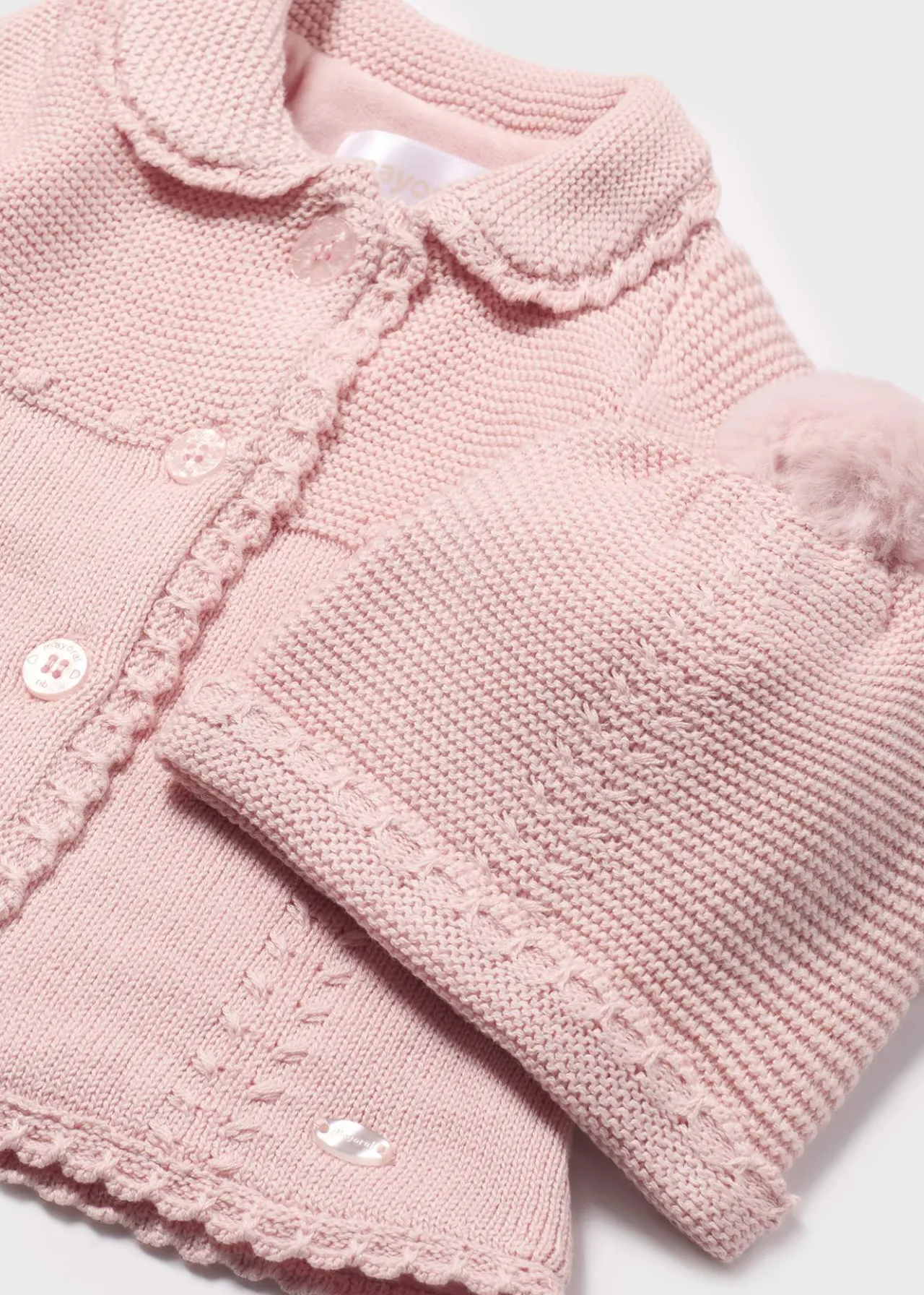 Capotto maglia con cappello neonata^Mayoral New