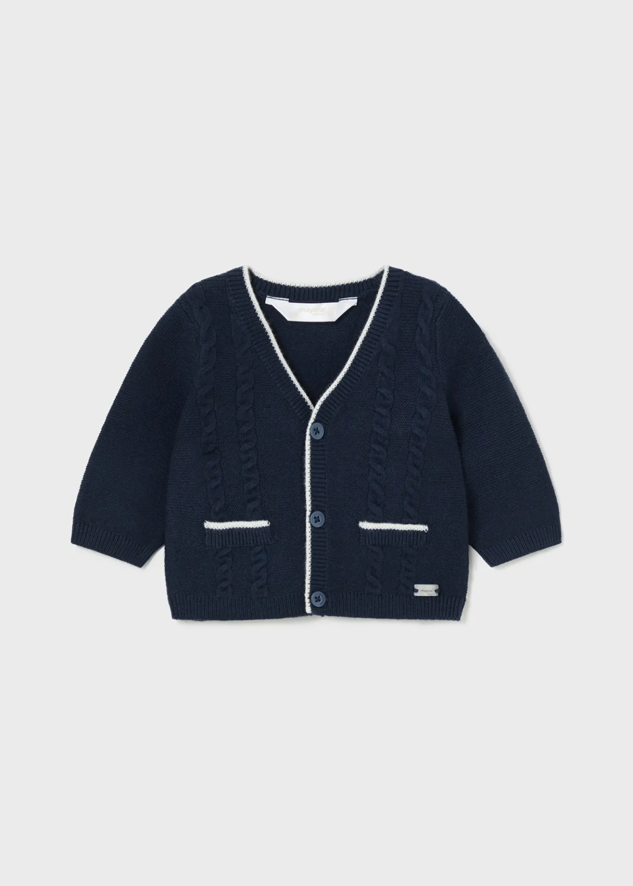 Cardigan tricot contrasti neonato^Mayoral Outlet