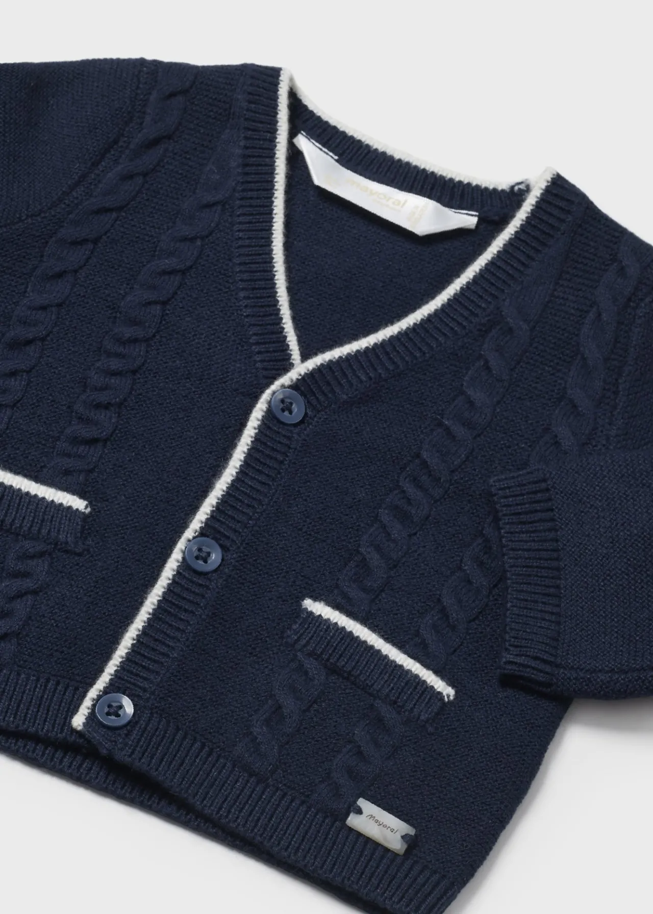 Cardigan tricot contrasti neonato^Mayoral Outlet
