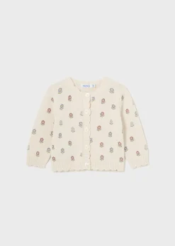 Cardigan tricot stampato neonata^Mayoral Hot