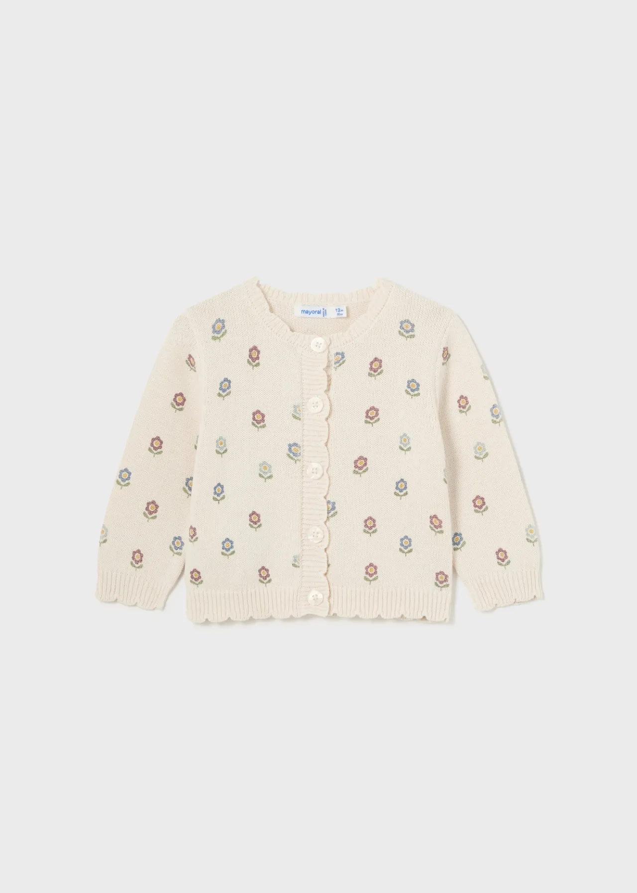 Cardigan tricot stampato neonata^Mayoral Hot