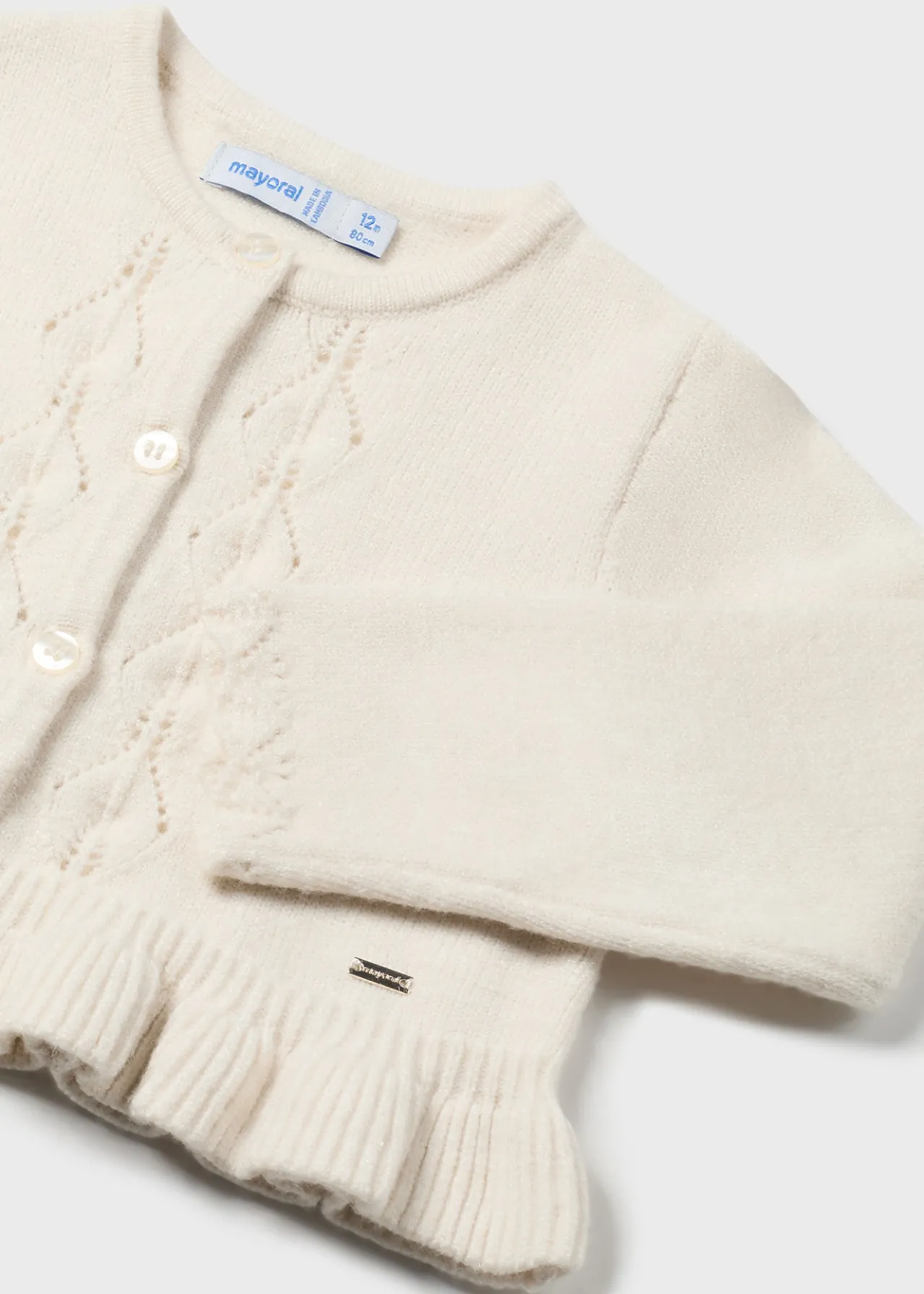 Cardigan volant tricot neonata^Mayoral Shop