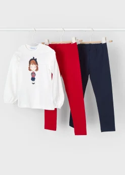 Completo 2 leggings e maglietta bambina^Mayoral Best