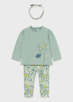 Completo 3 pezzi fiori neonata^Mayoral New