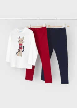 Completo 3 pezzi gatto bambina^Mayoral Cheap