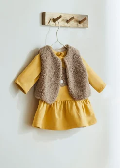 Completo 3 pezzi gilet pellicciotto neonata^Mayoral Fashion