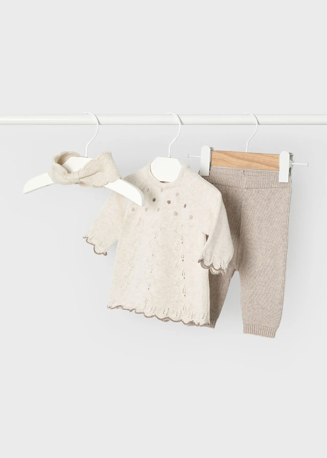 Completo 3 pezzi in maglia neonata^Mayoral Flash Sale