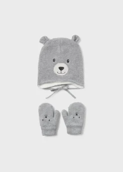 Completo cappello e manopole orso neonato^Mayoral Hot