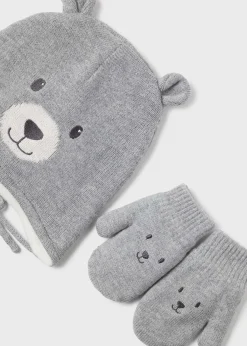 Completo cappello e manopole orso neonato^Mayoral Hot