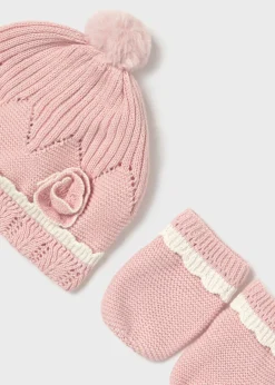 Completo cappello e manopole neonata^Mayoral New
