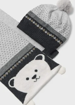 Completo cappello e sciarpa orso neonato^Mayoral New
