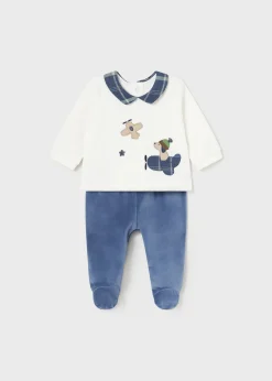 Completo ghettina e maglia ciniglia neonato^Mayoral Store