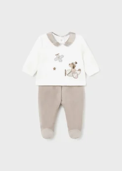 Completo ghettina e maglia ciniglia neonato^Mayoral New