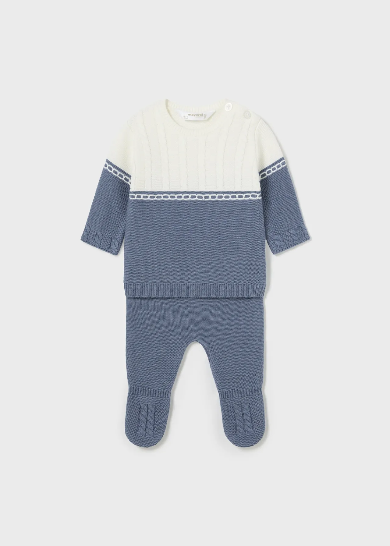 Completo ghettina e maglione bicolor neonato^Mayoral Cheap