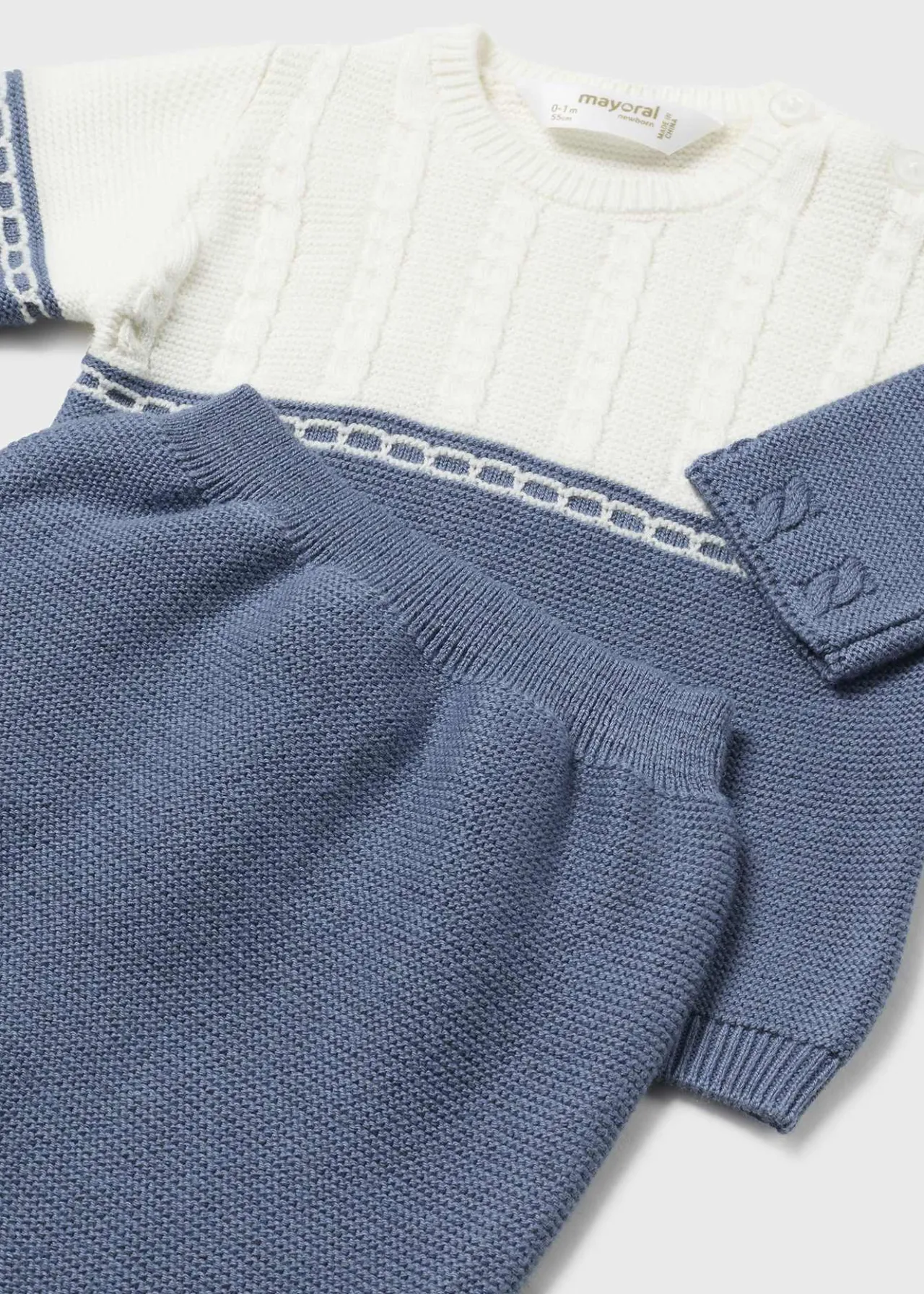 Completo ghettina e maglione bicolor neonato^Mayoral Cheap