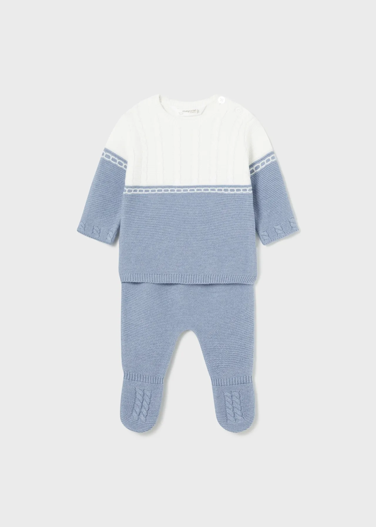 Completo ghettina e maglione bicolor neonato^Mayoral Store