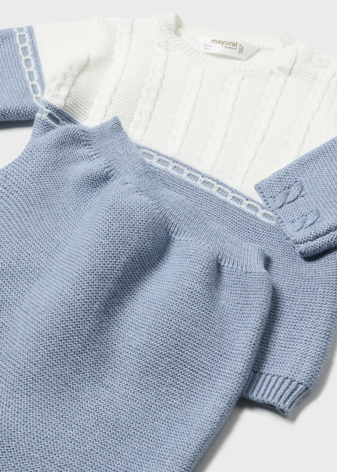 Completo ghettina e maglione bicolor neonato^Mayoral Store