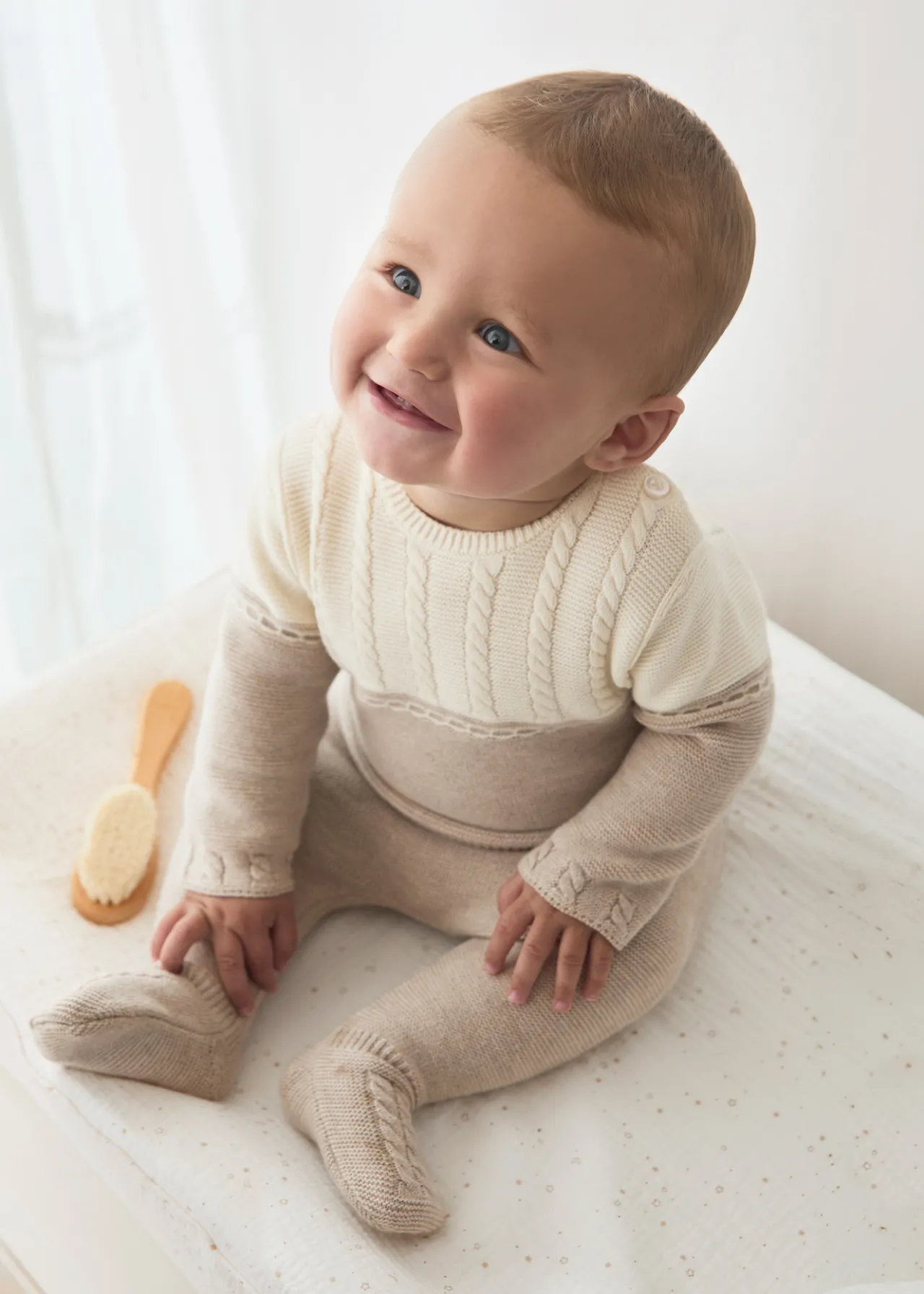 Completo ghettina e maglione bicolor neonato^Mayoral Hot