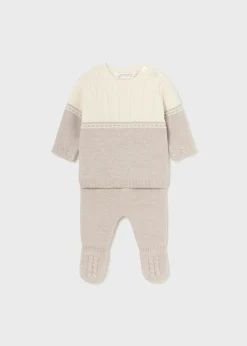 Completo ghettina e maglione bicolor neonato^Mayoral Hot
