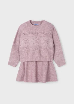 Completo gonna e maglione in maglia bambina^Mayoral Flash Sale