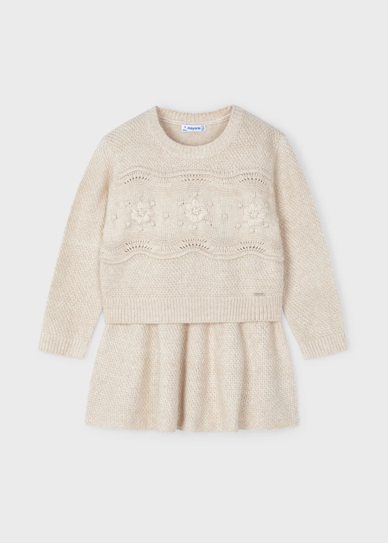 Completo gonna e maglione in maglia bambina^Mayoral Cheap