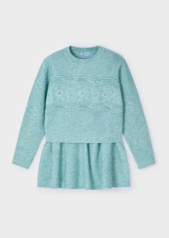 Completo gonna e maglione in maglia bambina^Mayoral Outlet