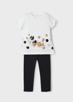 Completo leggings e maglietta cagnolino bambina^Mayoral Discount