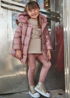 Completo leggings ciniglia e felpa bambina^Mayoral Store