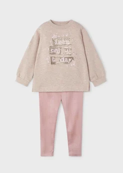 Completo leggings ciniglia e felpa bambina^Mayoral Store