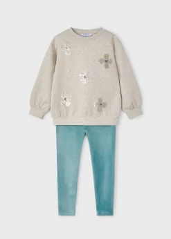Completo leggings e felpa lustrini bambina^Mayoral Fashion