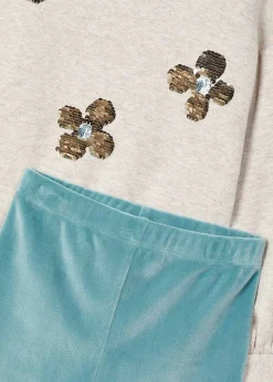 Completo leggings e felpa lustrini bambina^Mayoral Fashion