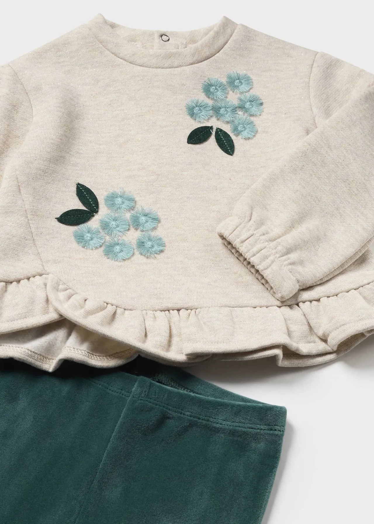 Completo leggings e felpa volant neonata^Mayoral Flash Sale