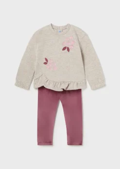 Completo leggings e felpa volant neonata^Mayoral New