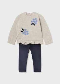 Completo leggings e felpa volant neonata^Mayoral Best Sale