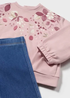 Completo leggings jeans e felpa neonata^Mayoral Shop