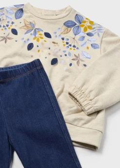 Completo leggings jeans e felpa neonata^Mayoral Store