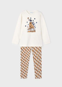Completo leggings stampato e maglietta bambina^Mayoral Hot