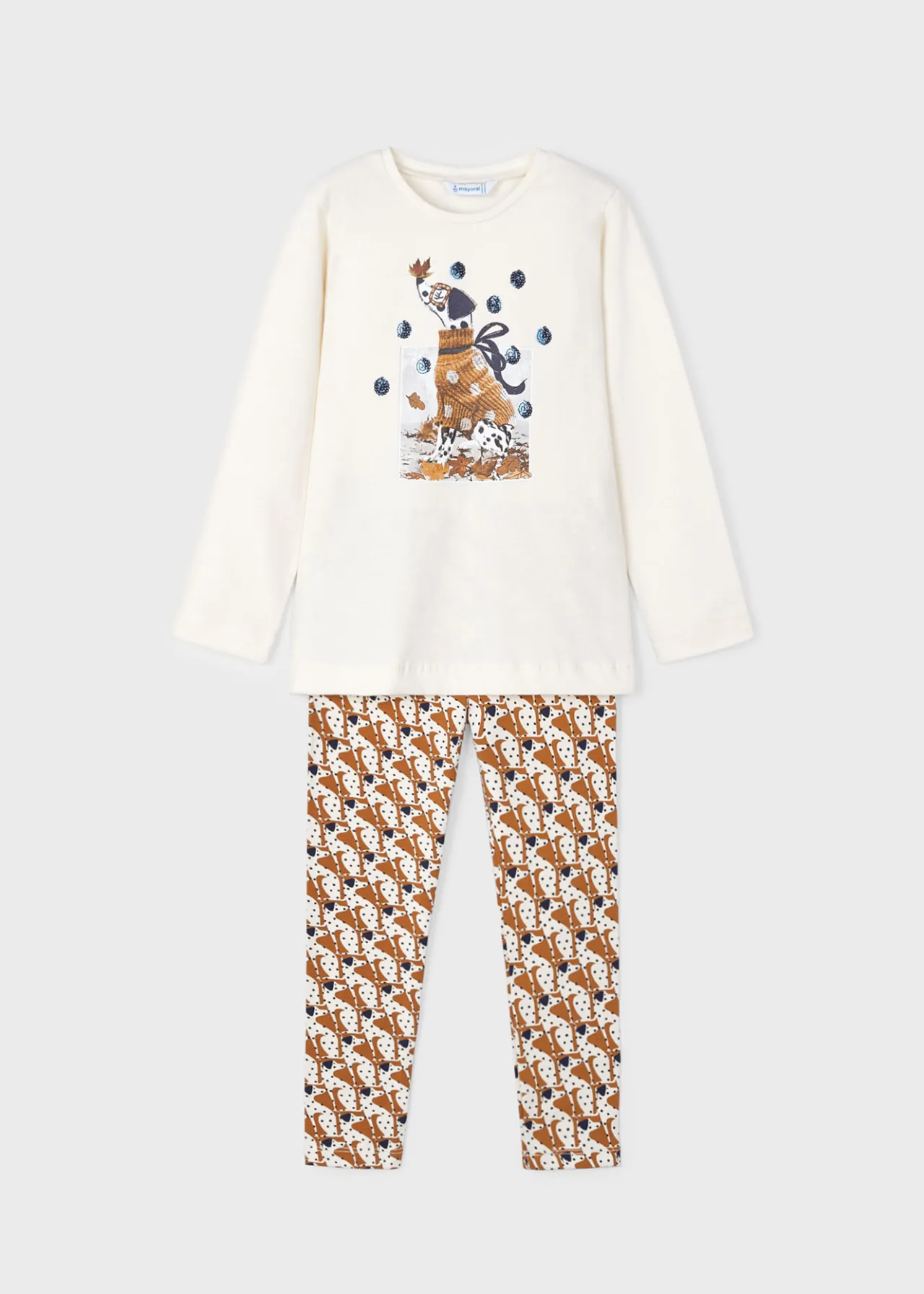 Completo leggings stampato e maglietta bambina^Mayoral Hot