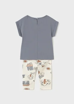 Completo leggings stampato e maglietta neonata^Mayoral Online